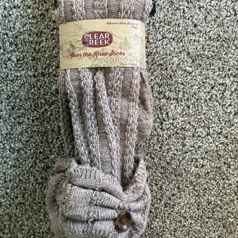 Women's Over the Knee Socks - Brown